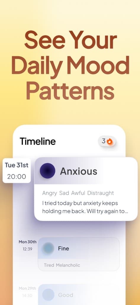 Andy timeline: see daily mood patterns in Andy